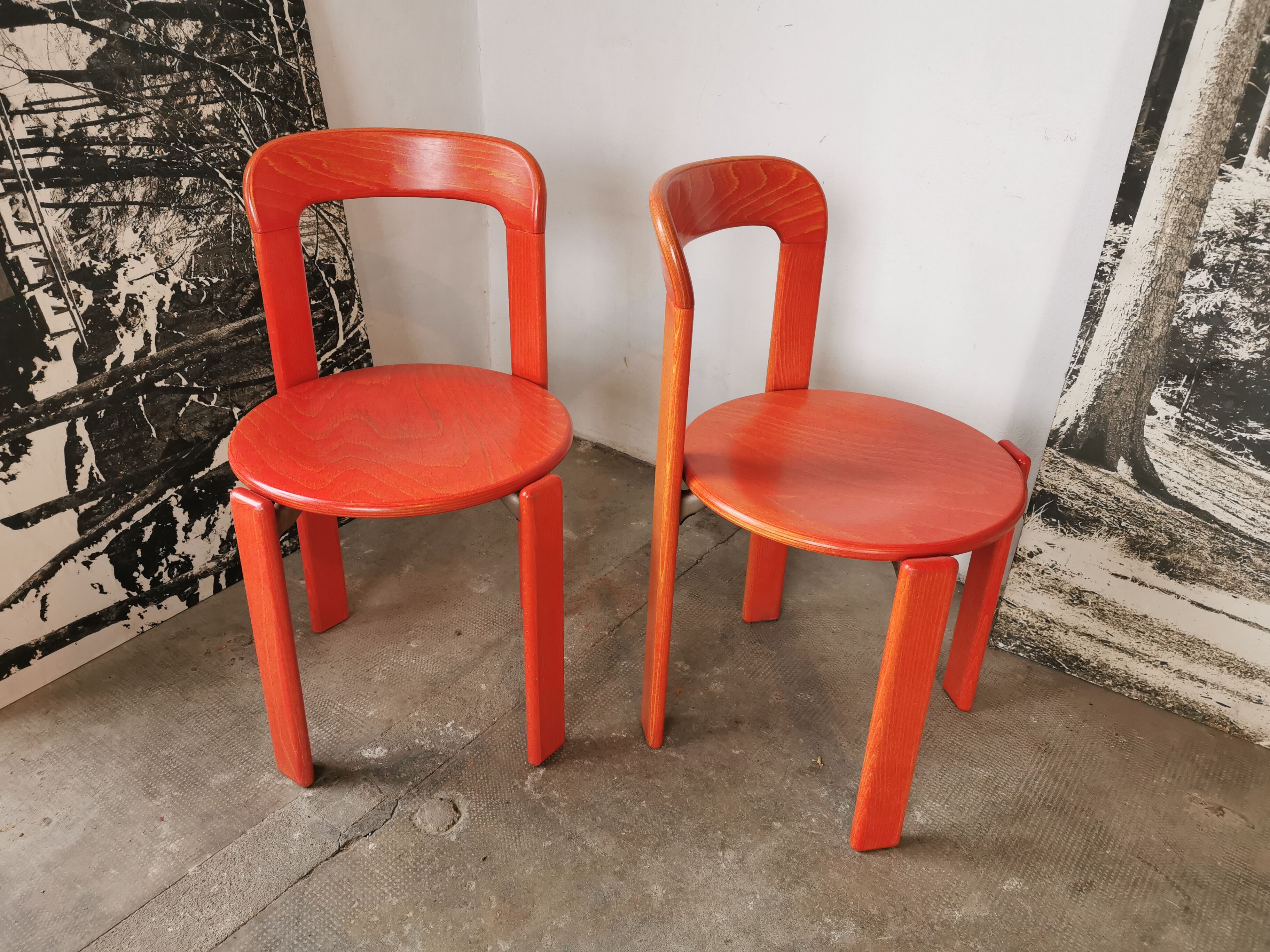 Pair of Rey chairs by Bruno Rey