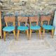Ensemble de 4 chaises vinyle et bois