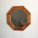 Miroir octogonal en pin, années 1980