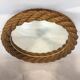 Miroir rond corde vintage diamètre 34cm