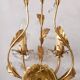 Hand-forged wall lamp gilded with gold leaf and crystals, Italy