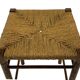 Vintage Wooden Stool With Rope Seat 60s Minimalist