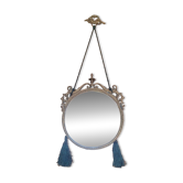 Victorian style bronze mirror, period piece.