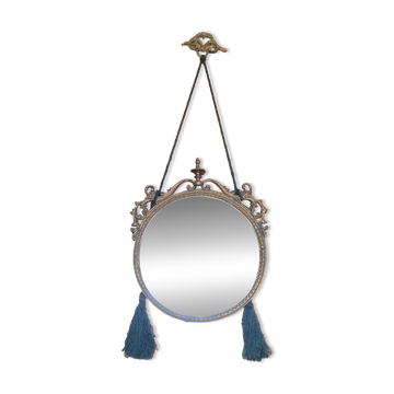 Victorian style bronze mirror, period piece.