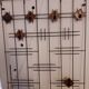 Coat rack and hat in metal and vintage teak