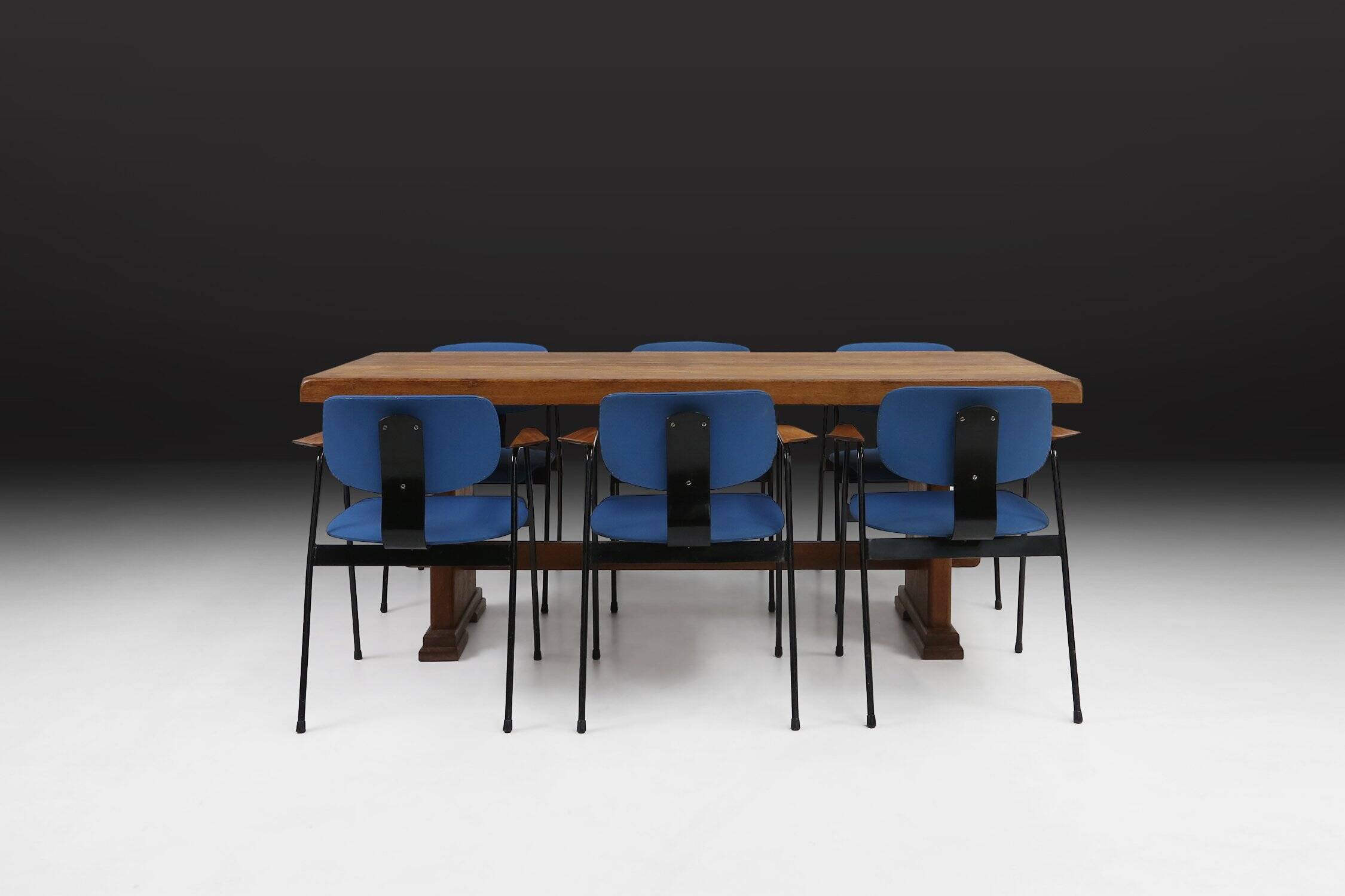 Set of 6 Dining Chairs by Willy Van Der Meeren for Tubax, Belgium, 1950s