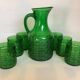 Bormioli Italy orangeade service pitcher glasses