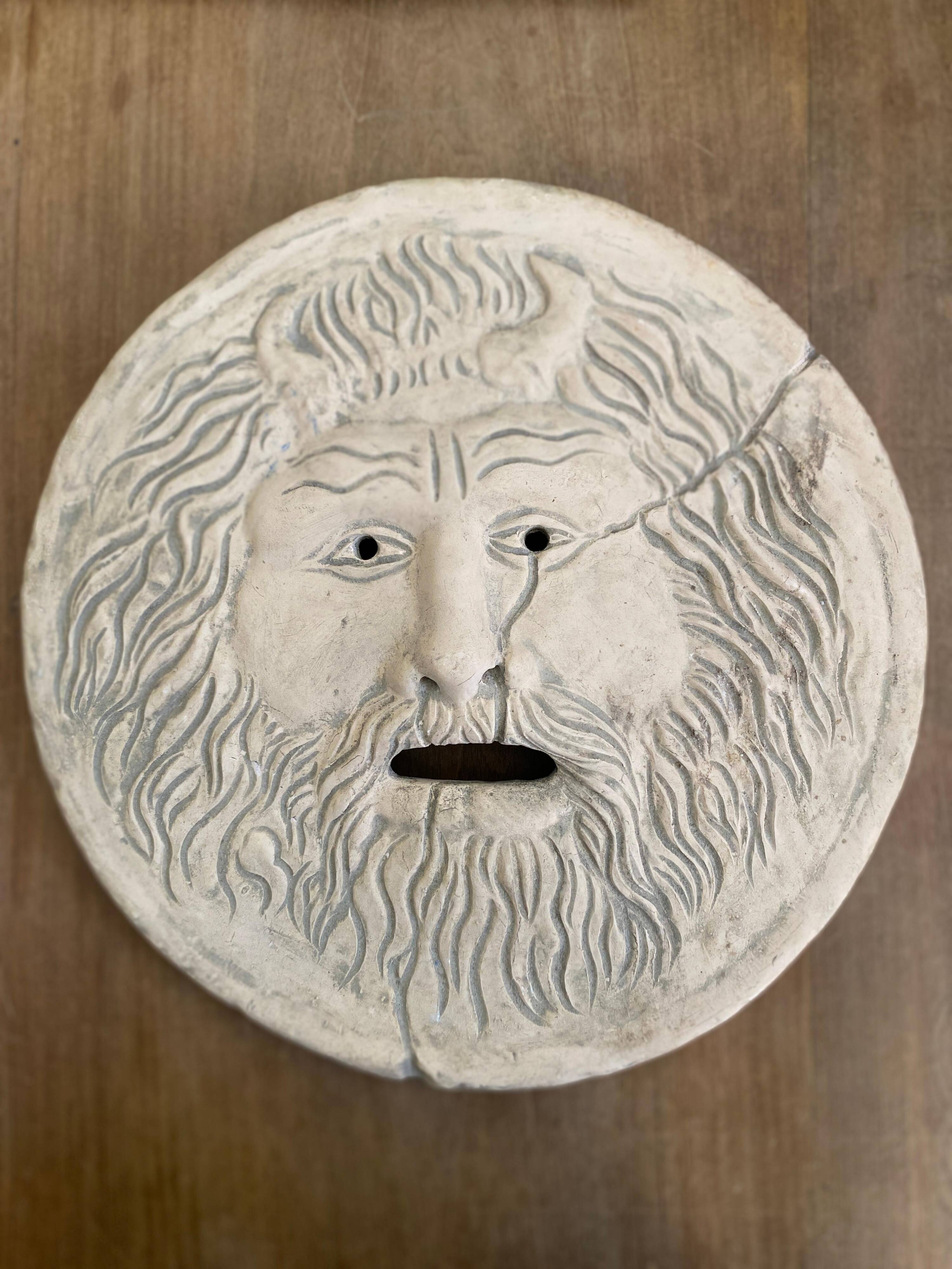 Vintage Bocca della Verità Wall Sculpture by Domenico Persiani, Rome