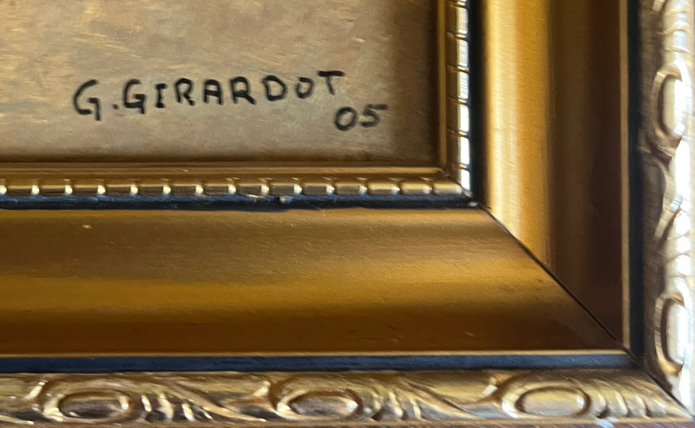 Painting HSP Georges MJ GIRARDOT (1856-1914) "Landscape" 1905