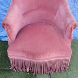 Fauteuil crapaud rose