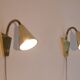 Pair of wall lamps brass 1960