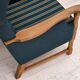 1970s, Danish highback armchair, furniture wool, solid oak wood.