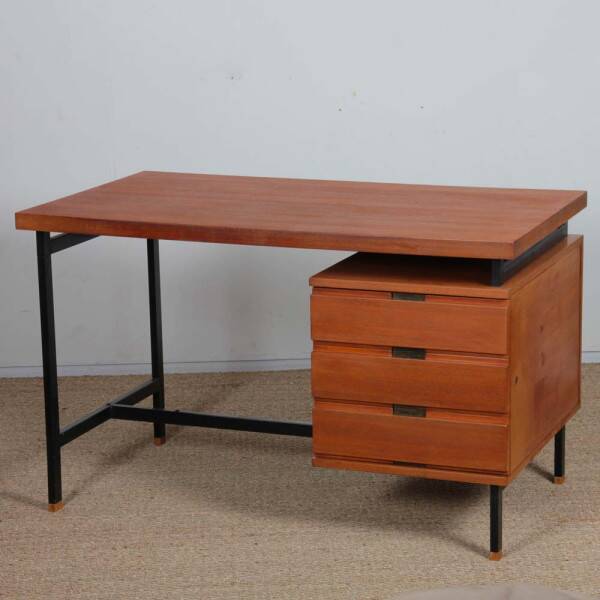 Vintage teak desk by Pierre Guariche from the 1960s