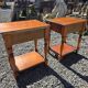 Pair of cherry wood bedside tables from the mid-20th century.