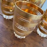 Vintage golden orangeade service.