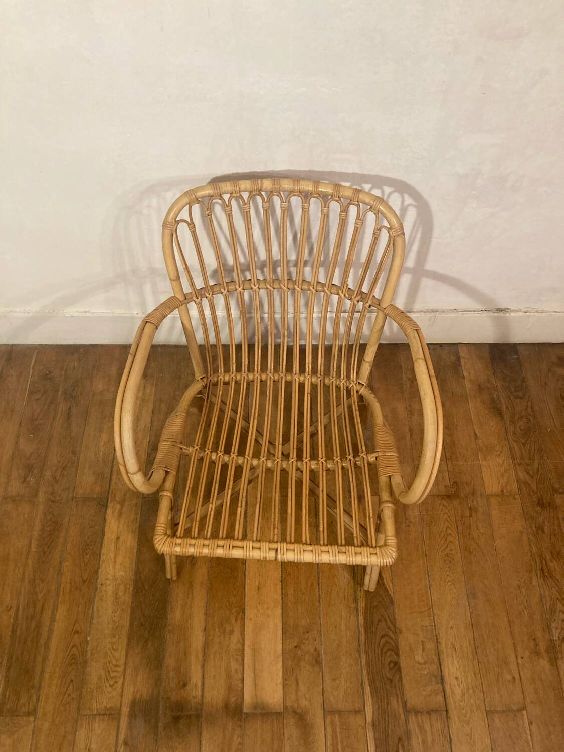 Vintage rattan armchair