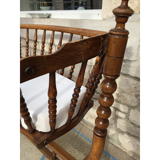 Wooden cradle with swan collar late 19th