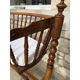 Wooden cradle with swan collar late 19th