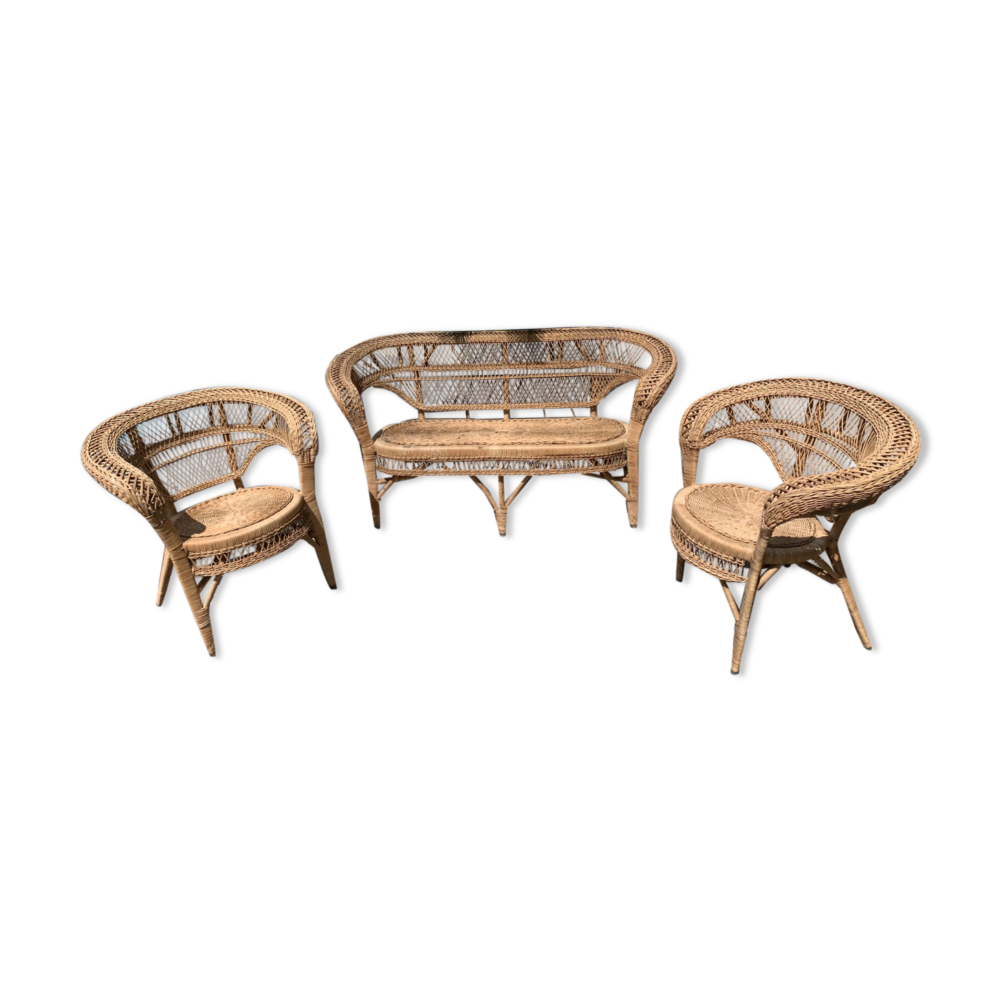 Vintage rattan garden furniture