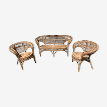 Vintage rattan garden furniture
