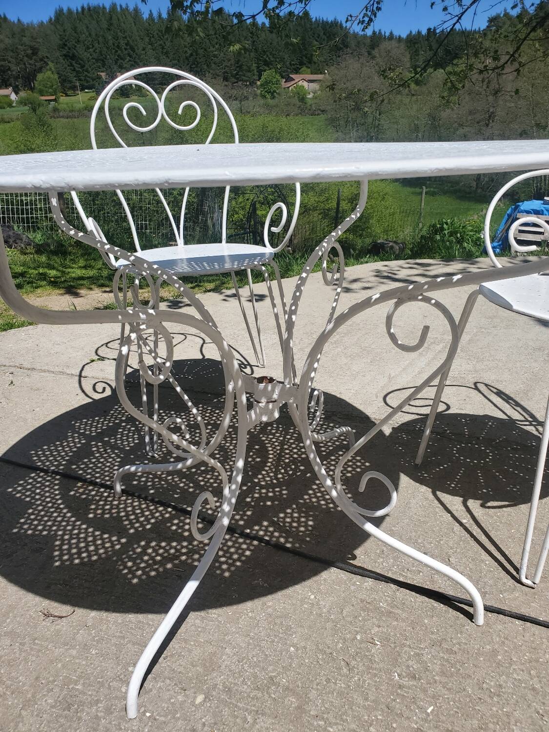 Iron garden furniture