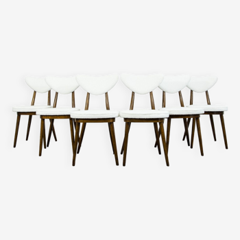 Ensemble de 6 chaises n ° 124 par Helena & Jerzy Kurmanowicz, années 1960,