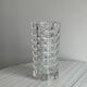 Large clear thick glass vase, heavy vase for large bouquet