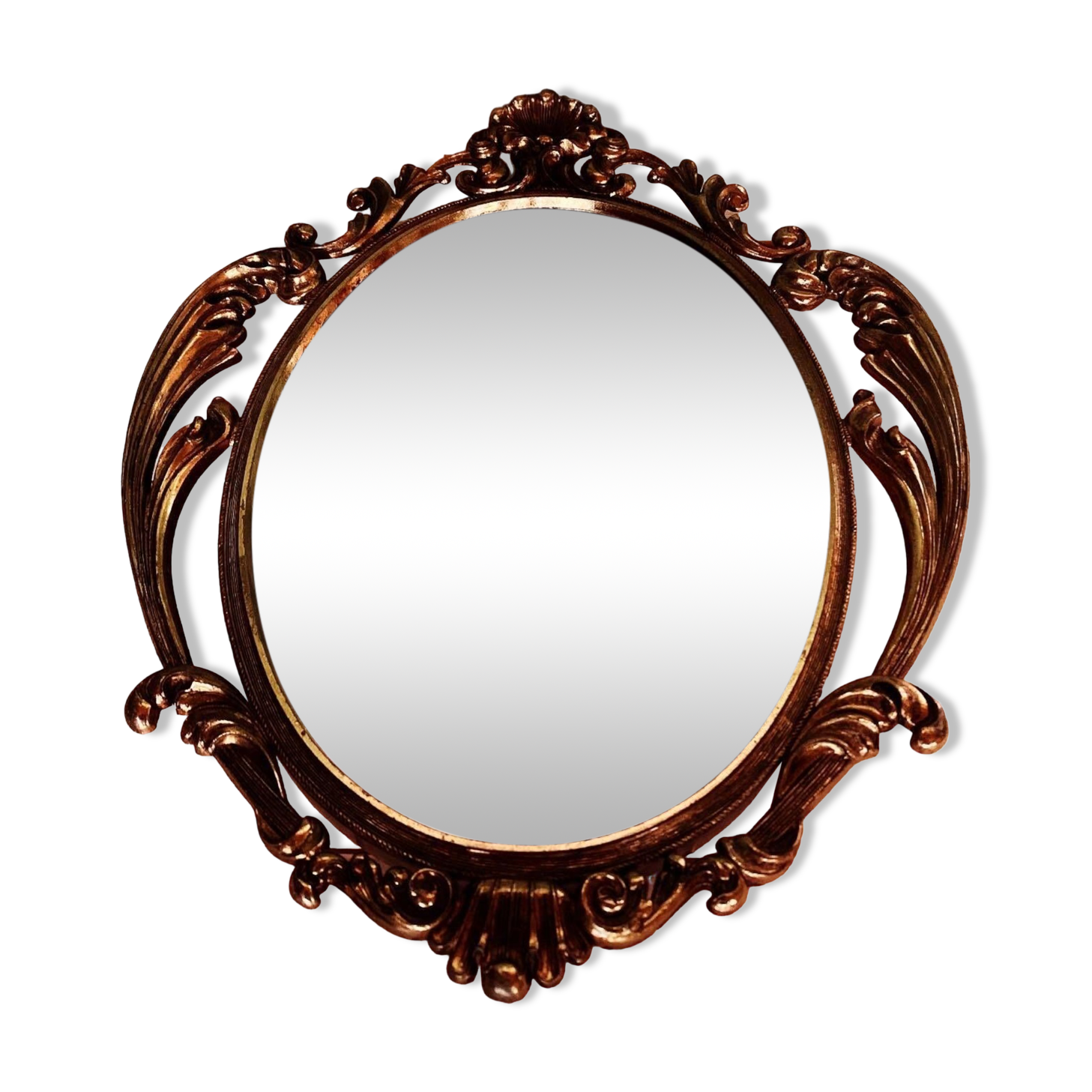 Brass mirror