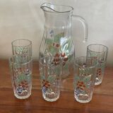 Service with orangeade pitcher and 5 nanben glasses