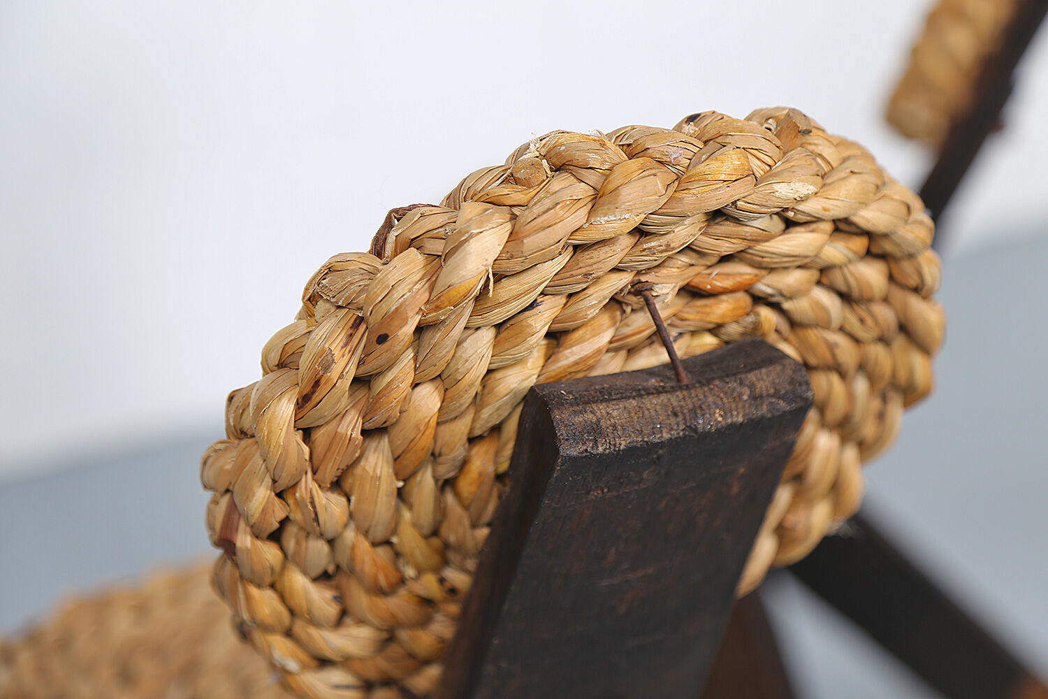 Original set of 4 tripod chairs by Frida Minet and Adrien Audoux, 1950s, France