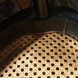 50/60 curved wooden cane armchair