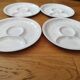 New! 1960/80 Salins / 4 Large Artichoke Plates / white