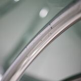 Table style Gastone Rinaldi, Italy, circa 1970. Chromed steel and smoked glass slab.