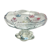 Colored glass dish on foot Walther glass