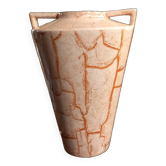 Ceramic vase art deco style - vintage - orange