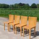 Set 4 - plywood beech dining chair Dutch design postmodern