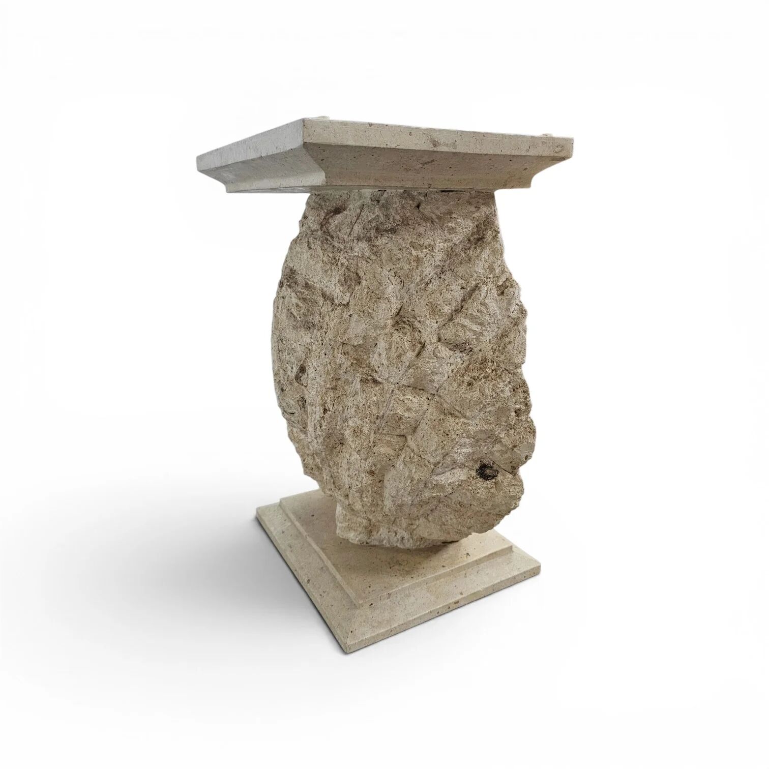 Magnussen Ponte shell-shaped console or table base with original glass top