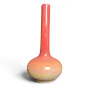 Art Nouveau, iridescent faience soliflore vase from Sarreguemines around 1900.