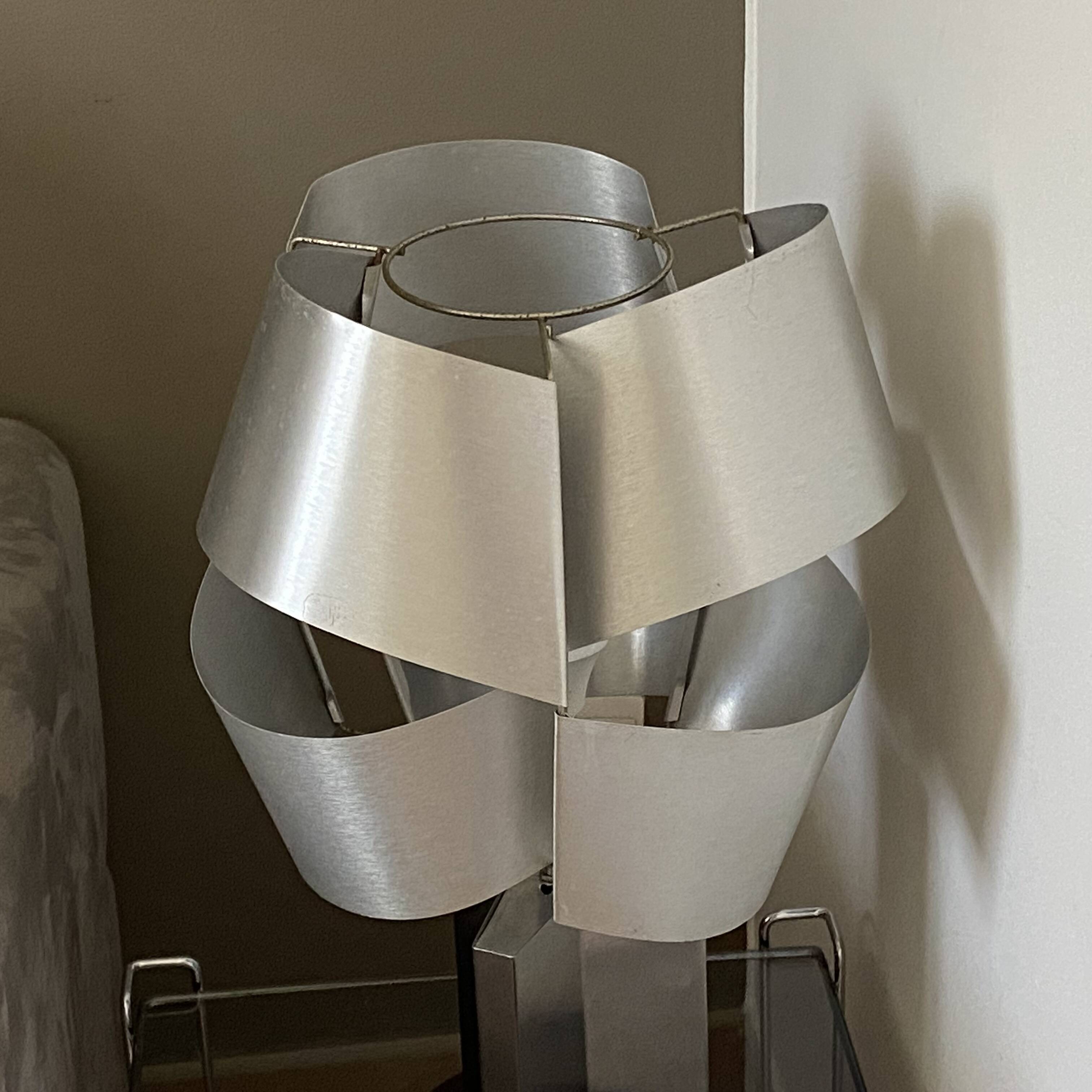 Space age lamp with max sauze lampshade. 1970.