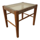 Scandinavian stool from the 1960s with caning and wood.