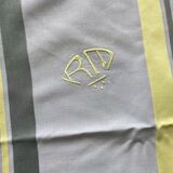 Lot of 2 tablecloths and six monogrammed towels
