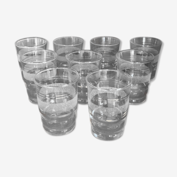 Set de 9 verres, années 50