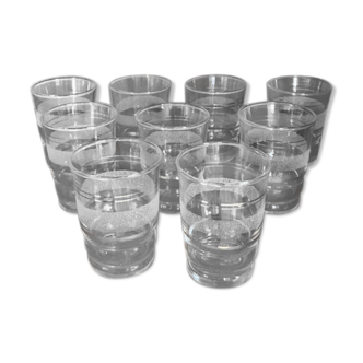 Set de 9 verres, années 50