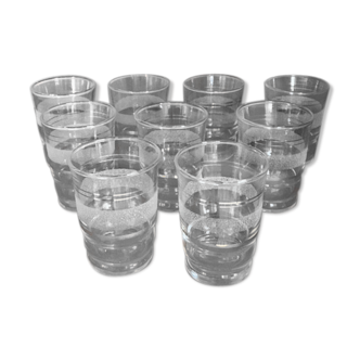 Set of 9 glasses, 50s