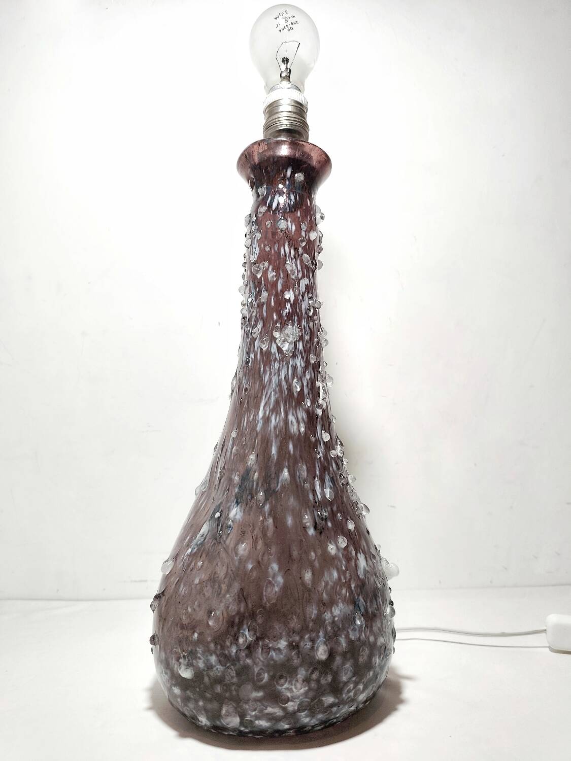 Glass table lamp. Italy, 1960s.