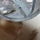 Half sphere ceiling light in opaline, made in Italy 1970