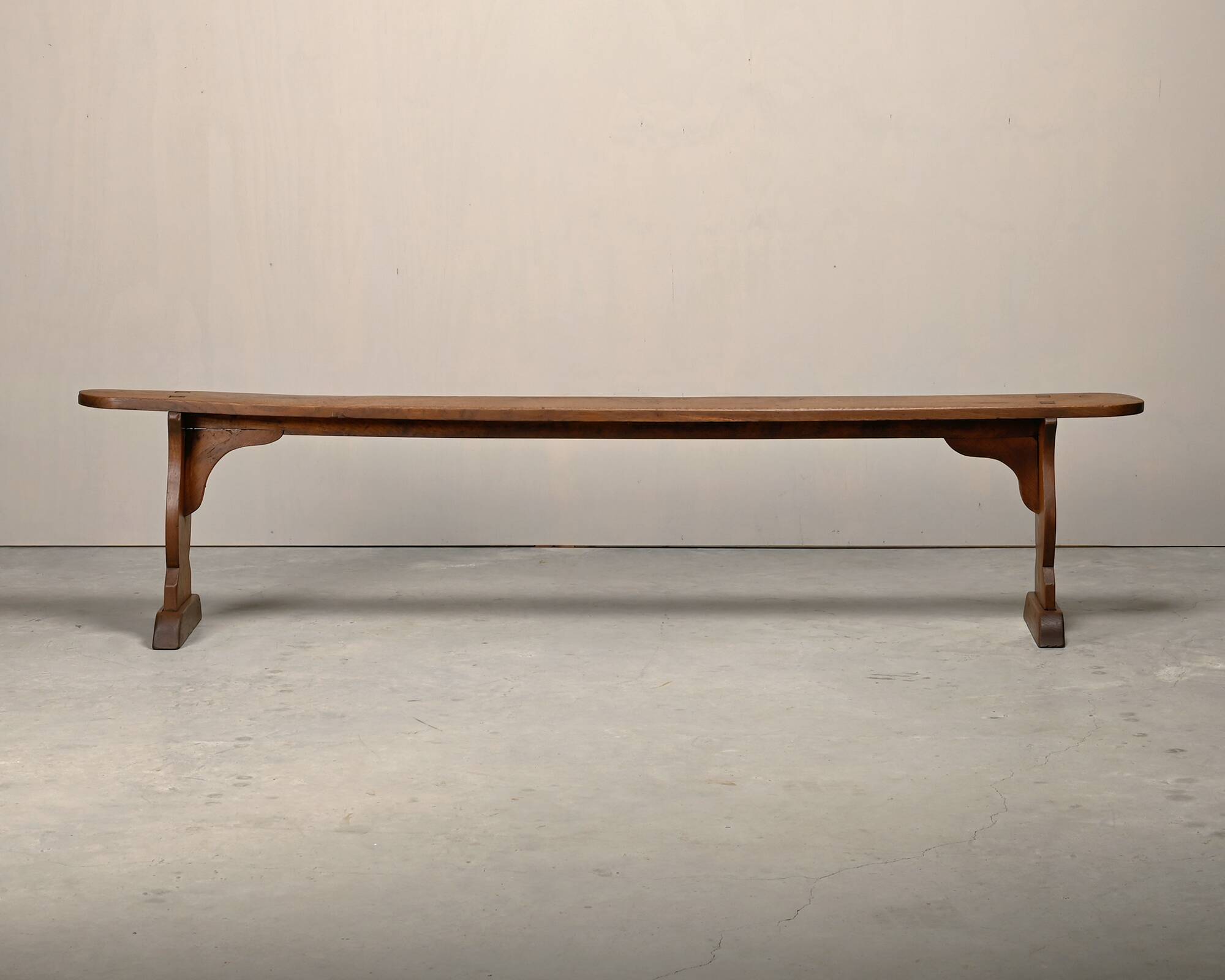 Antique, Primitive and Rustic Farm Benches in solid Oak, France 1920's