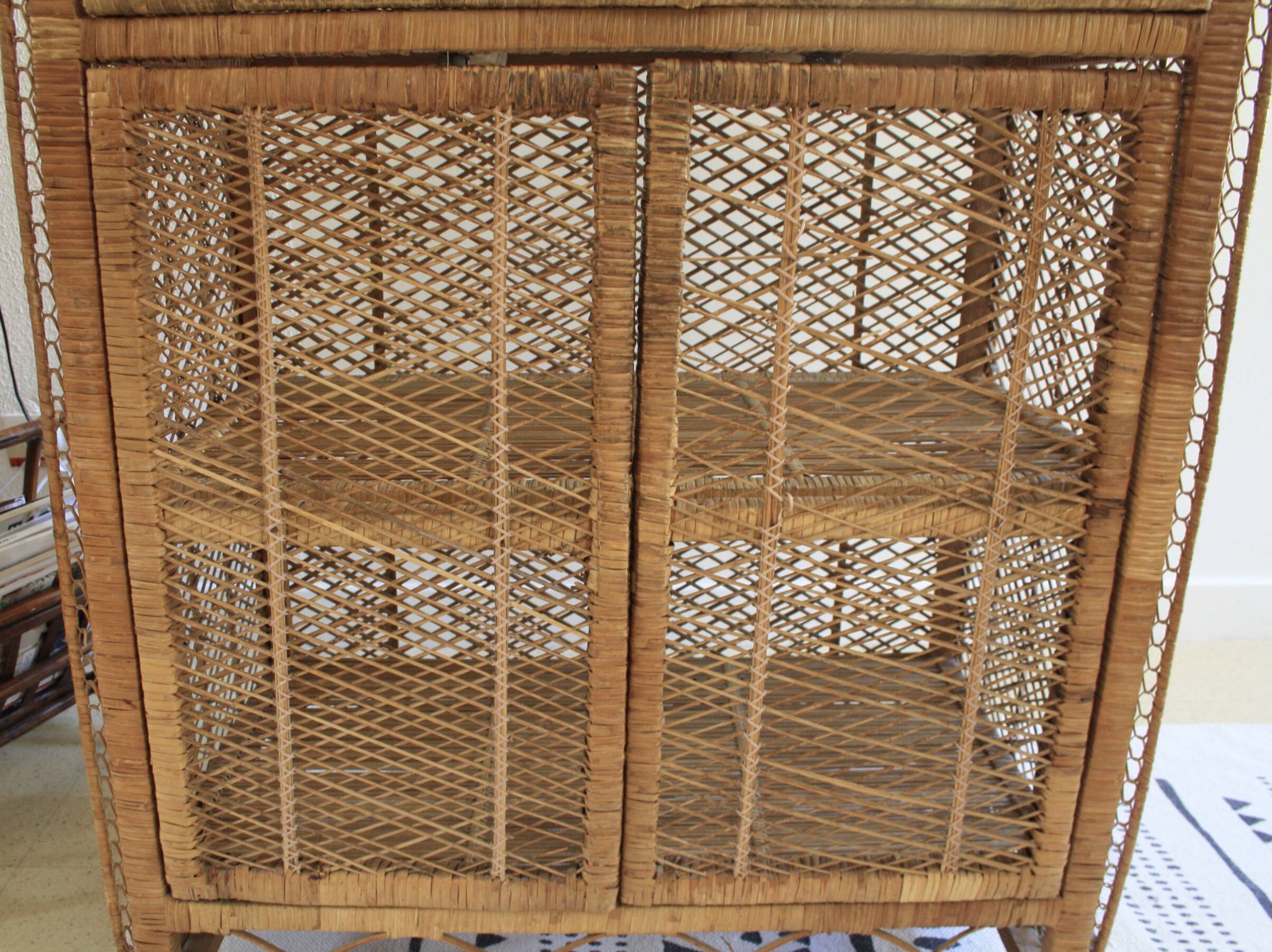 Rattan and woven wicker library
