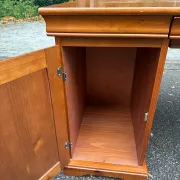 Minister's desk solid wood drawers storage keyboard shelf 140x60 1980