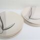 Ten Pornic design plates from the 60s, "Lotus" model